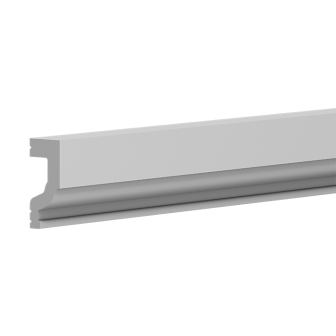 Brau decorativ alb cu profil detaliat