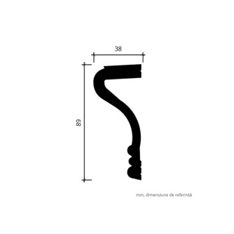 Brau decorativ 6.51.392, dimensiuni 8.9 x 3.8 x 200 cm