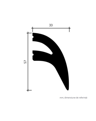 Brau decorativ elegant, dimensiuni 5.7 x 3.3 x 200 cm