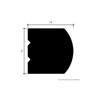 Brau decorativ alb 1.5 x 1.5 x 200 cm