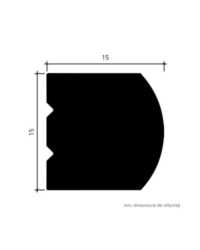 Brau decorativ alb 1.5 x 1.5 x 200 cm