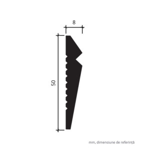 Brau decorativ alb, profil decorativ