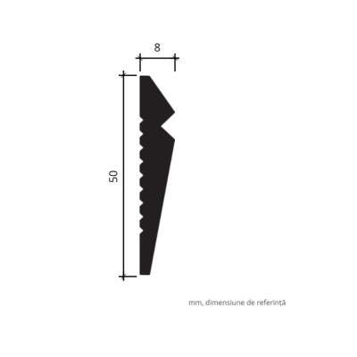 Brau decorativ alb, profil decorativ