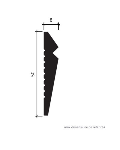 Brau decorativ alb, profil decorativ