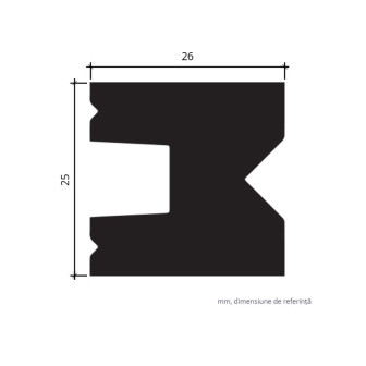 Brau decorativ 2.5 x 2.6 x 200 cm
