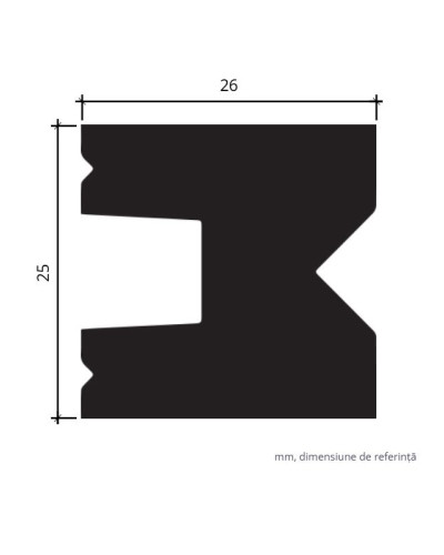 Brau decorativ 2.5 x 2.6 x 200 cm