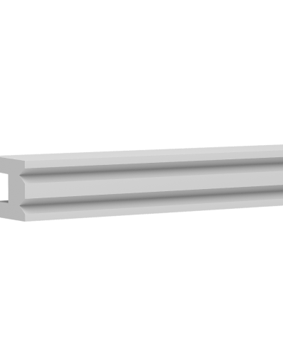 Brau decorativ alb, 4x3x200 cm