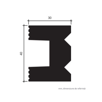 Brau decorativ alb, 4x3x200 cm