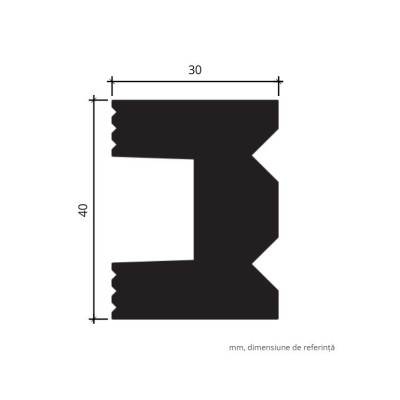 Brau decorativ alb, 4x3x200 cm