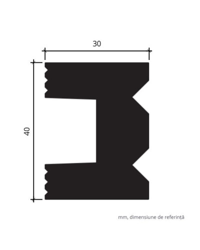 Brau decorativ alb, 4x3x200 cm
