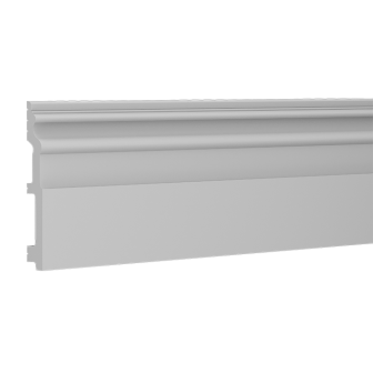 Plinta decorativa alba, dimensiuni 13 x 1.5 x 200 cm