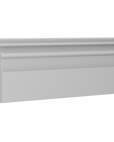 Plinta decorativa alba, dimensiuni 13 x 1.5 x 200 cm