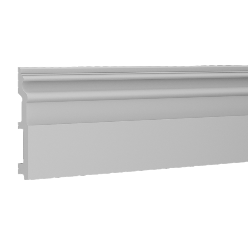 Plinta decorativa alba, dimensiuni 13 x 1.5 x 200 cm
