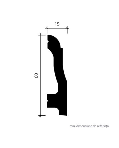 Plinta decorativa alba