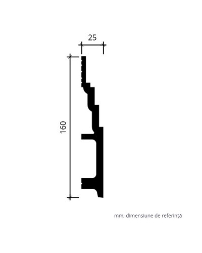 Plinta decorativa alba