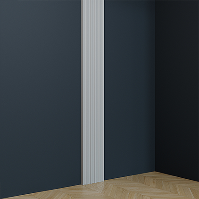 Panou decorativ 3D riflat, alb