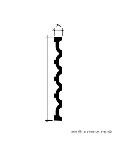 Panou decorativ riflat 3D
