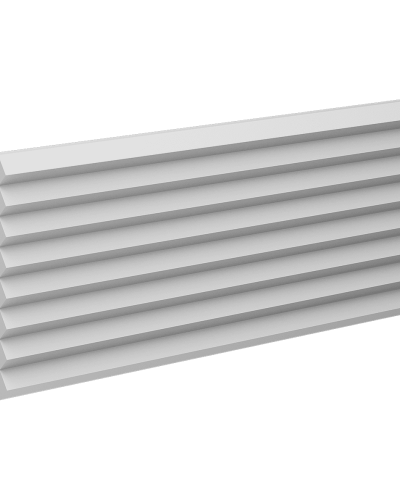 Panou decorativ riflat 3D alb