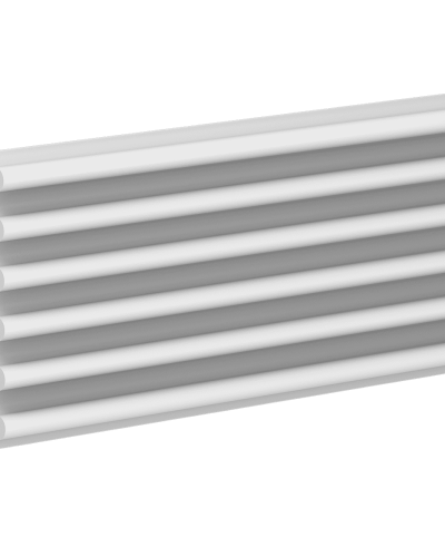 Panou decorativ riflat alb 3D