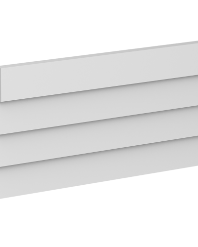 Panou decorativ riflat alb, dimensiuni 2.8 x 24 x 280 cm