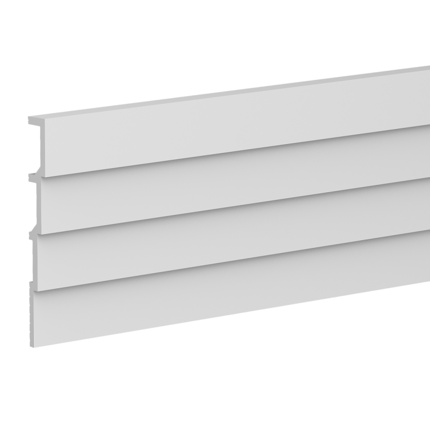Panou decorativ riflat alb