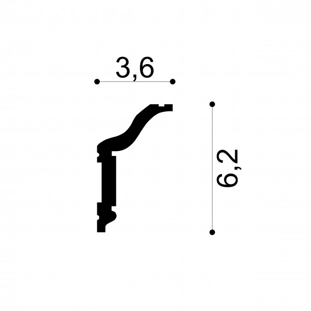 Profile Decorative Gaudi Decor GDD-6.50.174. Conține culorile: