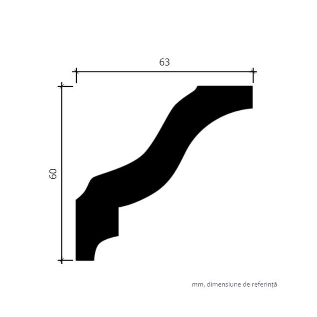 Profile Decorative Gaudi Decor GDD-1.50.105f. Conține culorile: