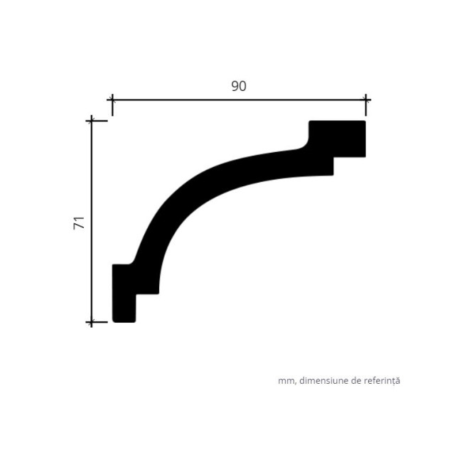 Profile Decorative Gaudi Decor GDD-1.50.106f. Conține culorile: