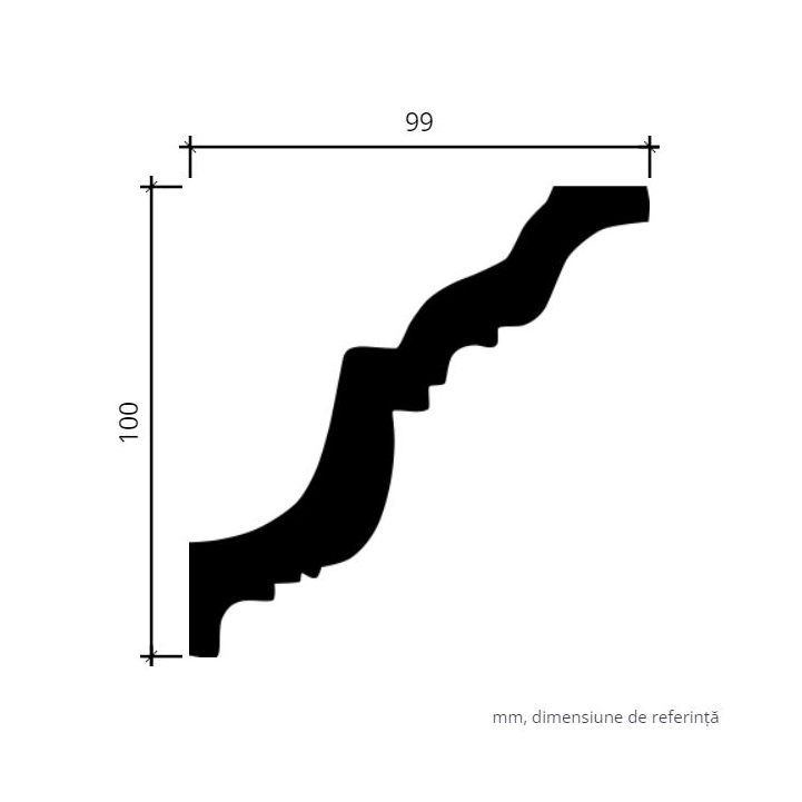 Profile Decorative Gaudi Decor GDD-1.50.116f. Conține culorile: