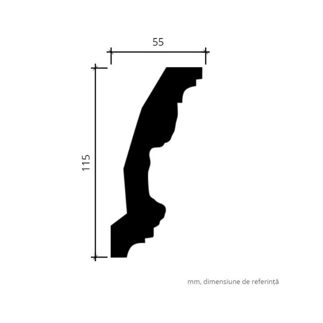 Profile Decorative Gaudi Decor GDD-1.50.124f. Conține culorile:
