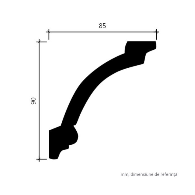 Profile Decorative Gaudi Decor GDD-1.50.125. Conține culorile: