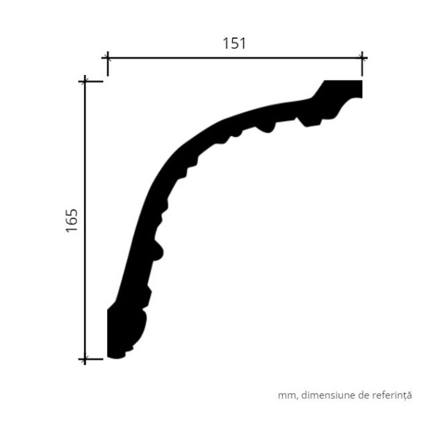 Profile Decorative Gaudi Decor GDD-1.50.138f. Conține culorile: