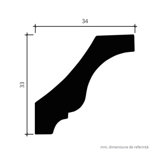 Profile Decorative Gaudi Decor GDD-1.50.158f. Conține culorile: