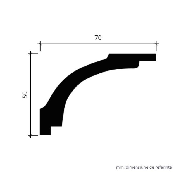 Profile Decorative Gaudi Decor GDD-1.50.160f. Conține culorile: