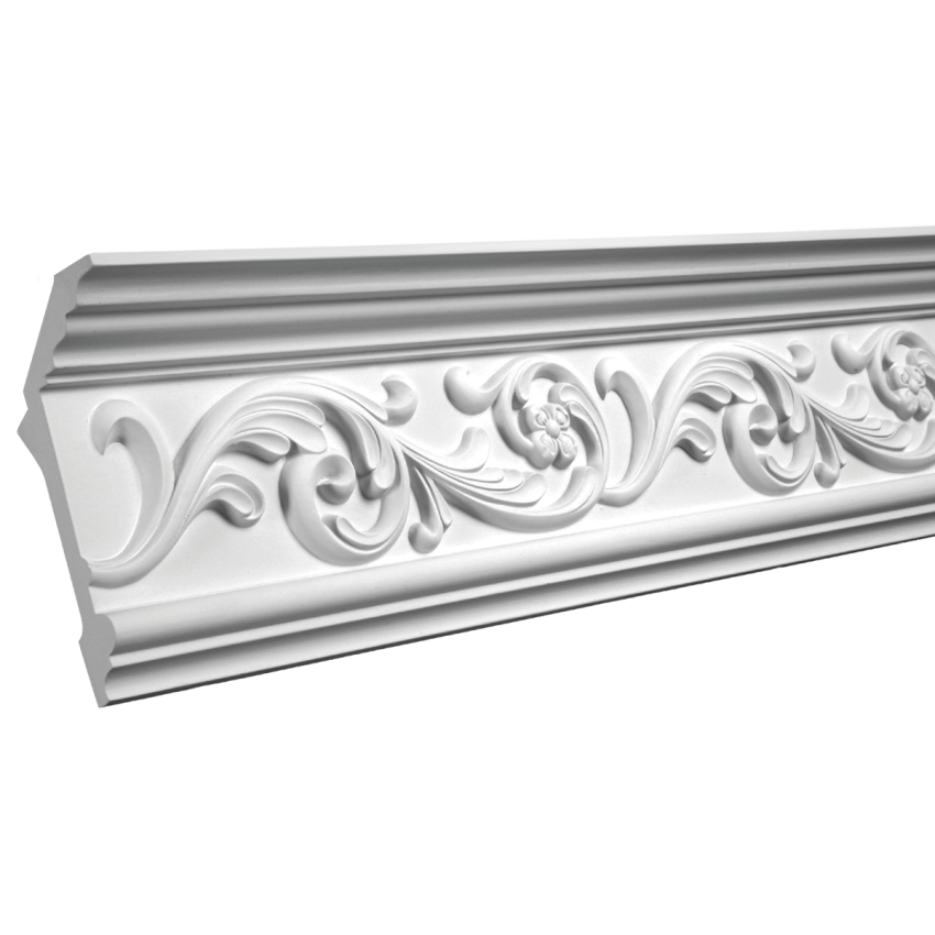 Cornișă decorativă cu design floral, ideală pentru tavan