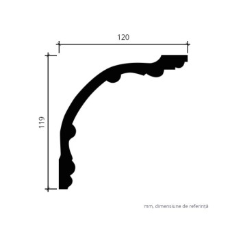 Profile Decorative Gaudi Decor GDD-1.50.167. Conține culorile: