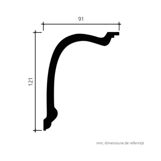 Profile Decorative Gaudi Decor GDD-1.50.180f. Conține culorile: