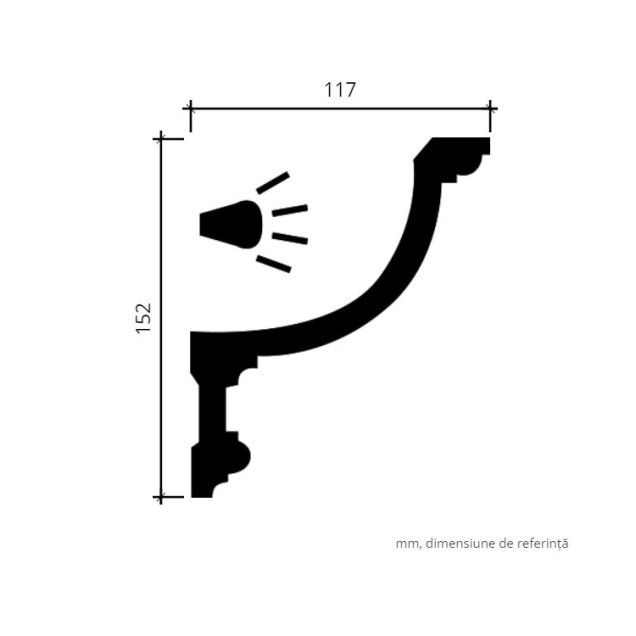 Profile Decorative Gaudi Decor GDD-1.50.209f. Conține culorile: