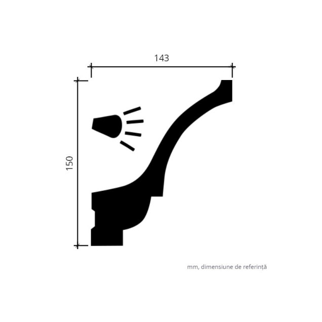 Profile Decorative Gaudi Decor GDD-1.50.221f. Conține culorile: