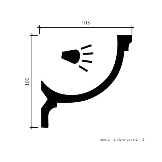 Profile Decorative Gaudi Decor GDD-1.50.261f. Conține culorile: