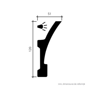 Profile Decorative Gaudi Decor GDD-1.50.621. Conține culorile: