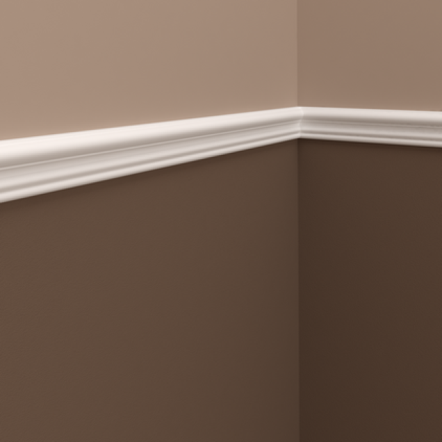 Brau decorativ alb montat pe perete