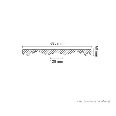 Profile Decorative Gaudi Decor GDD-1.56.001. Conține culorile:
