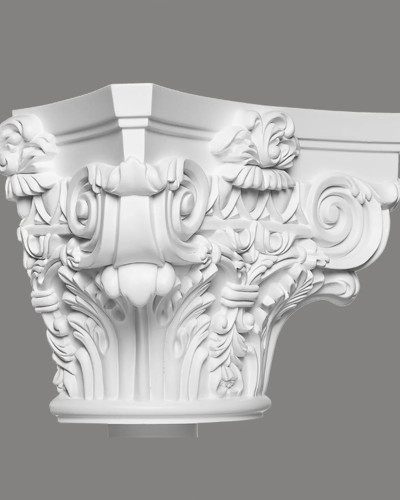 Capitel decorativ alb, design clasic