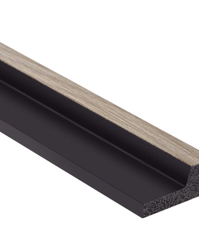 Profil dreapta pentru panoul riflat 3D Lamelli Stretto, Grey Oak, 270x2.3 cm, Mardom Decor