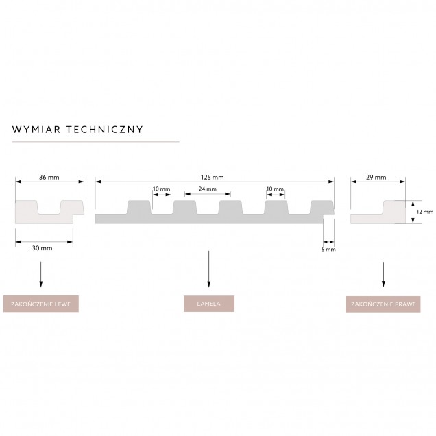 Profil dreapta pentru Panoul riflat 3D Lamelli Stretto, White, 270x2.3 cm, Mardom Decor Profil dreapta pentru Panoul riflat 3D Lamelli Stretto, White, 270x2.3 cm, Mardom Decor