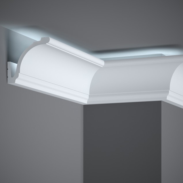 Cornișă decorativă pentru mascare galerie și iluminare LED
