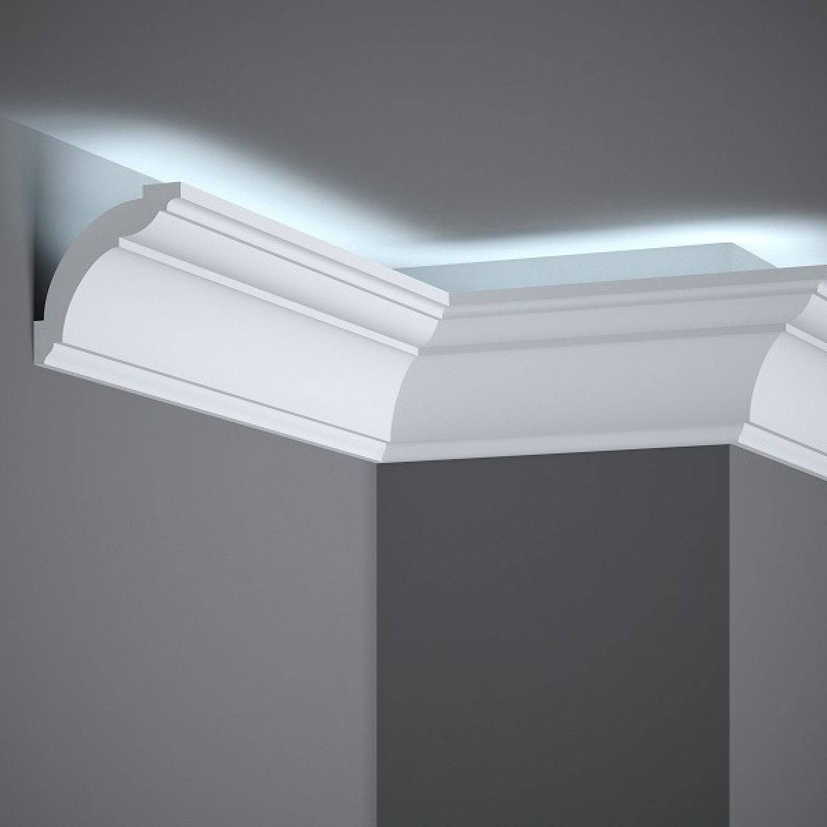 Cornisa decorativa pentru LED MD367, 200 X 7.2 X 7 cm, Mardom Decor, Cornișe tavan 