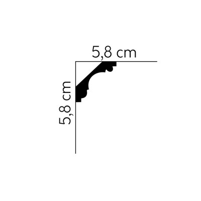 Cornisa decorativa flexibila MDA005F, 235 X 5.8 X 5.8 cm, Mardom Decor, Cornișe tavan 
