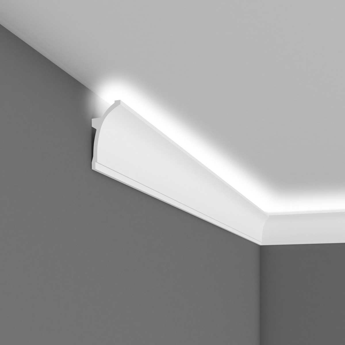 Cornisa decorativa pentru LED MDB100, 240 X 10 X 5 cm, Mardom Decor, Cornișe tavan 